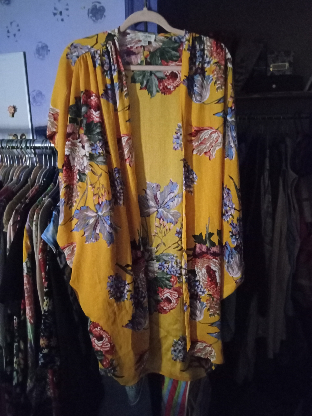 Umgee Yellow Floral Kimono